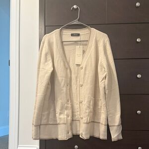 Cream Button-Up Cardigan